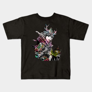 Japanese Geisha Sword Samurai Warrior 113 Kids T-Shirt